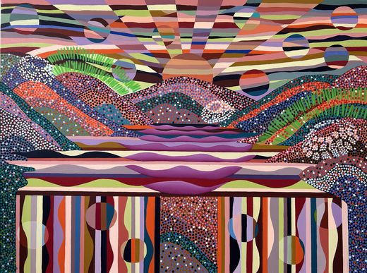 African Lights I de Radia Lamrani Karim — exposition Moroccan Paintings