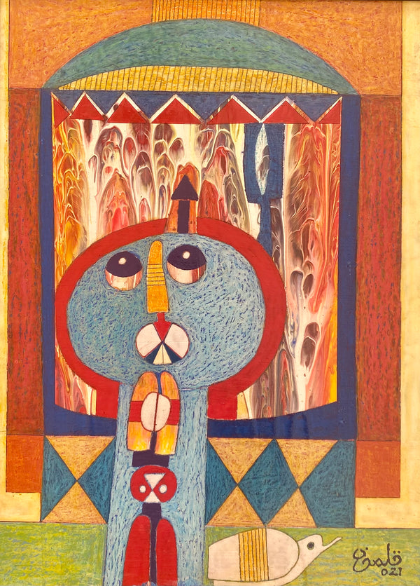 Abdelhamid Kalmoun — mixed-media artwork, Moroccan art