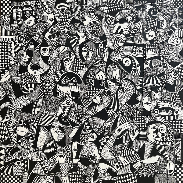 Grand tableau à l'huile III — Mostapha Fakir (Vendu)