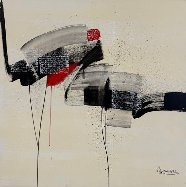 Large Abstract Calligraphic Painting — Mostafa Warrak