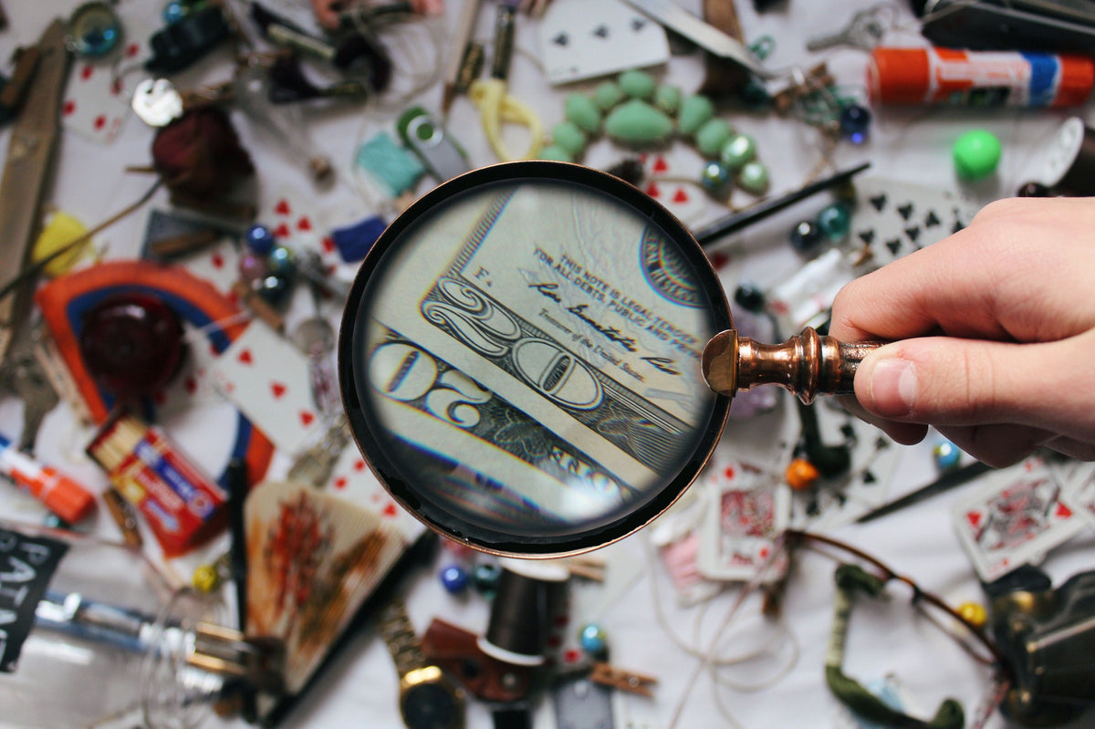 Close-up of a magnifying glass