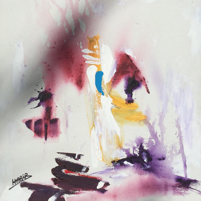 Habib Moufaddal — Œuvre en technique mixte — tableau marocain
