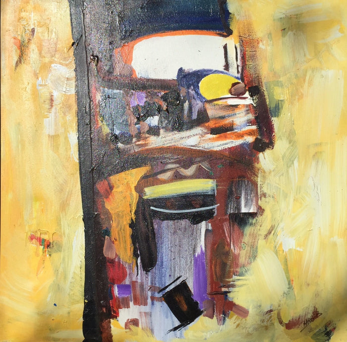Habib Moufaddal — Œuvre en technique mixte — tableau marocain