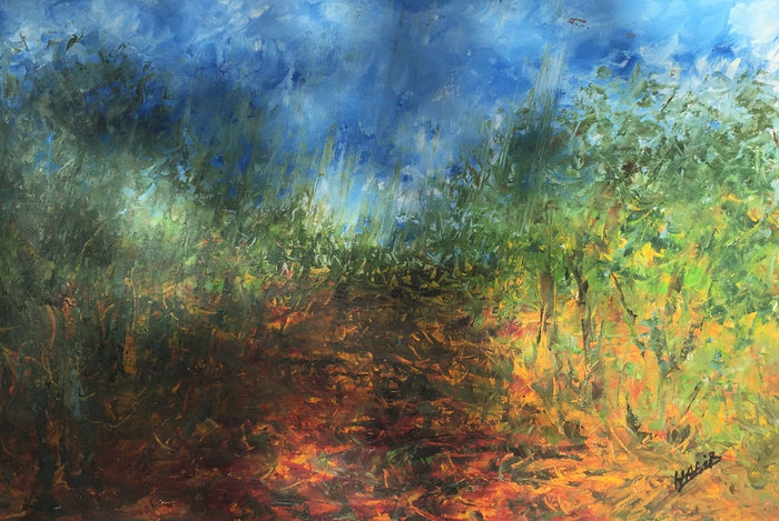 Habib Moufaddal — Œuvre en technique mixte — tableau marocain