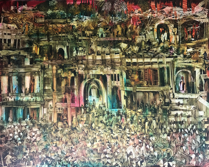 Mohamed El Hani — Grande œuvre en technique mixte