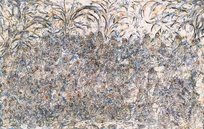 Ahmed Rmili — Grande œuvre en technique mixte