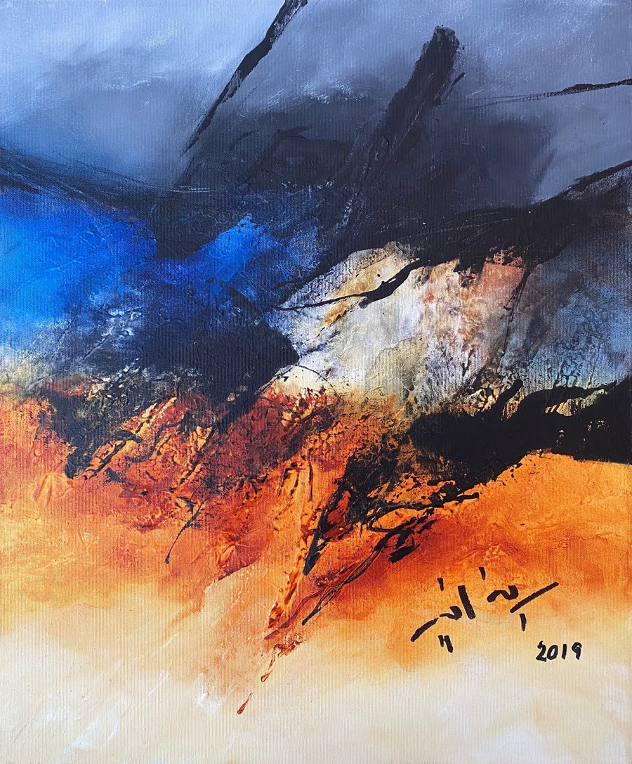 Mohamed Bennani (MOA) — Tableau acrylique, acrylique sur toile — tableau marocain
