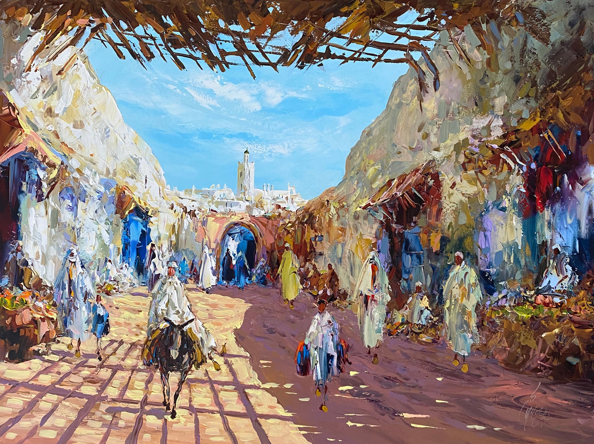 Grand tableau acrylique I — Ahmed Lahmer, 60 × 80 cm
