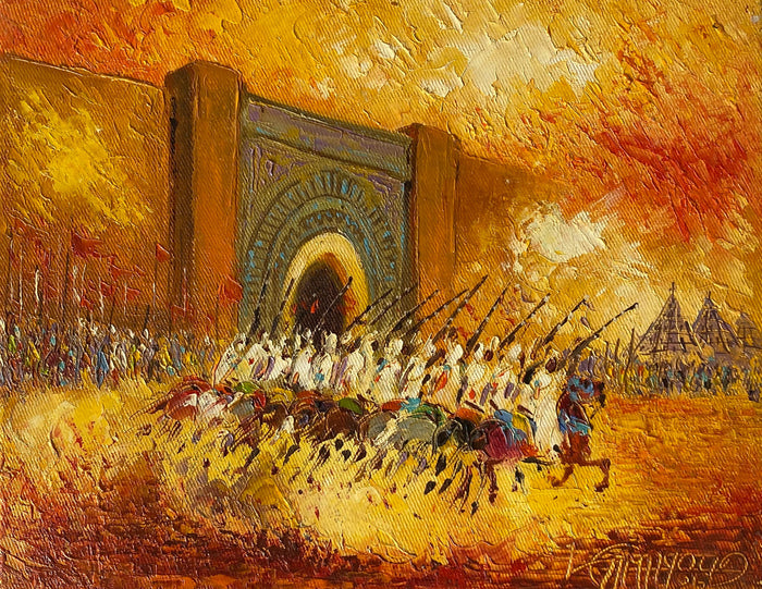 Abdelali Amayoud — Petit tableau figuratif marocain