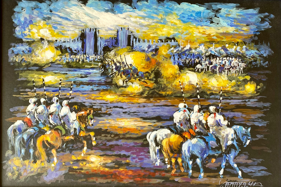 Abdelali Amayoud — Petit tableau à l’huile — tableau marocain