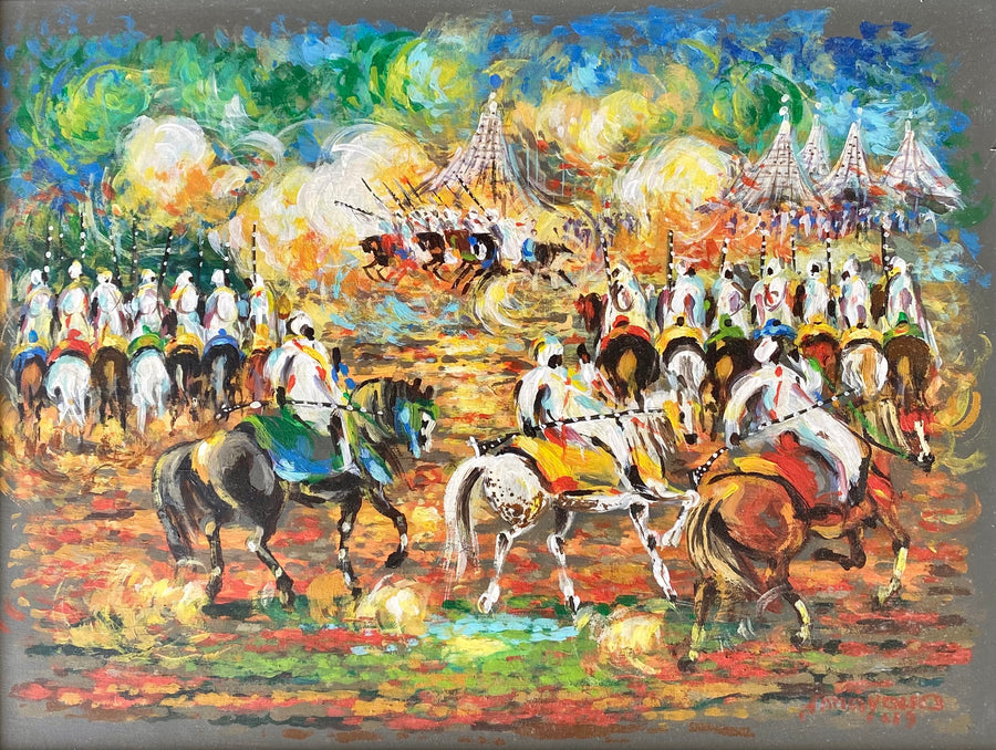 Abdelali Amayoud — Petit tableau à l’huile — tableau marocain
