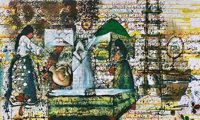 Mbarek Balili — Grand tableau à l’huile — tableau marocain
