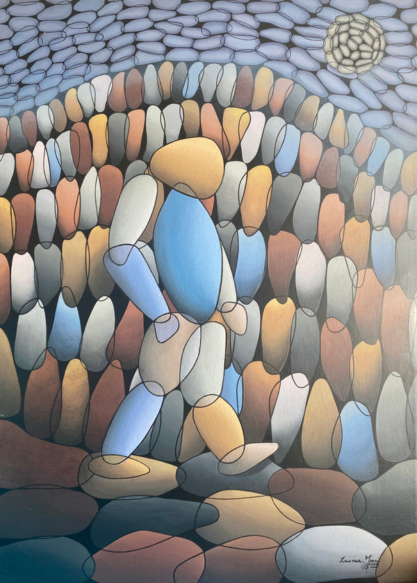 Grand tableau à l'huile — Abdelmajid Zouitina (Vendu)