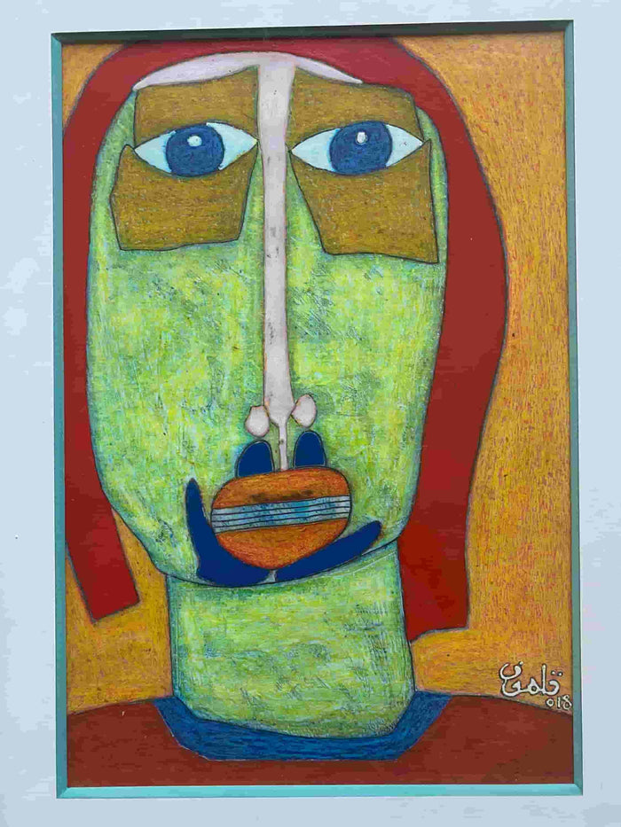 Abdelhamid Kalmoun — Petite œuvre en technique mixte — tableau marocain