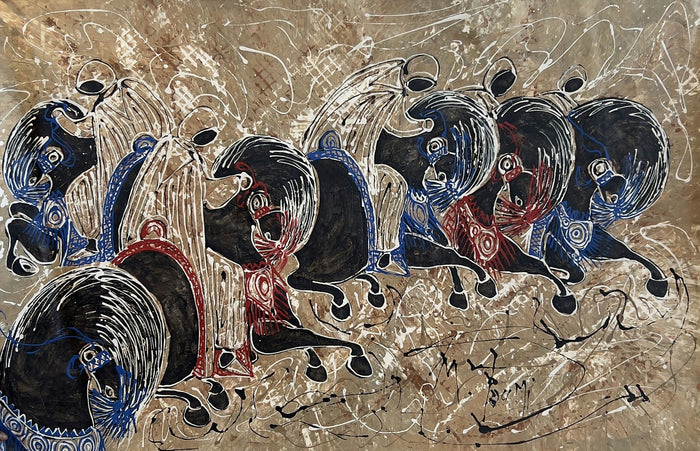 Mohamed Toumi — Grand tableau à l’huile
