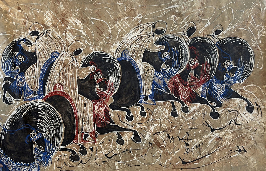 Mohamed Toumi — Grand tableau à l’huile