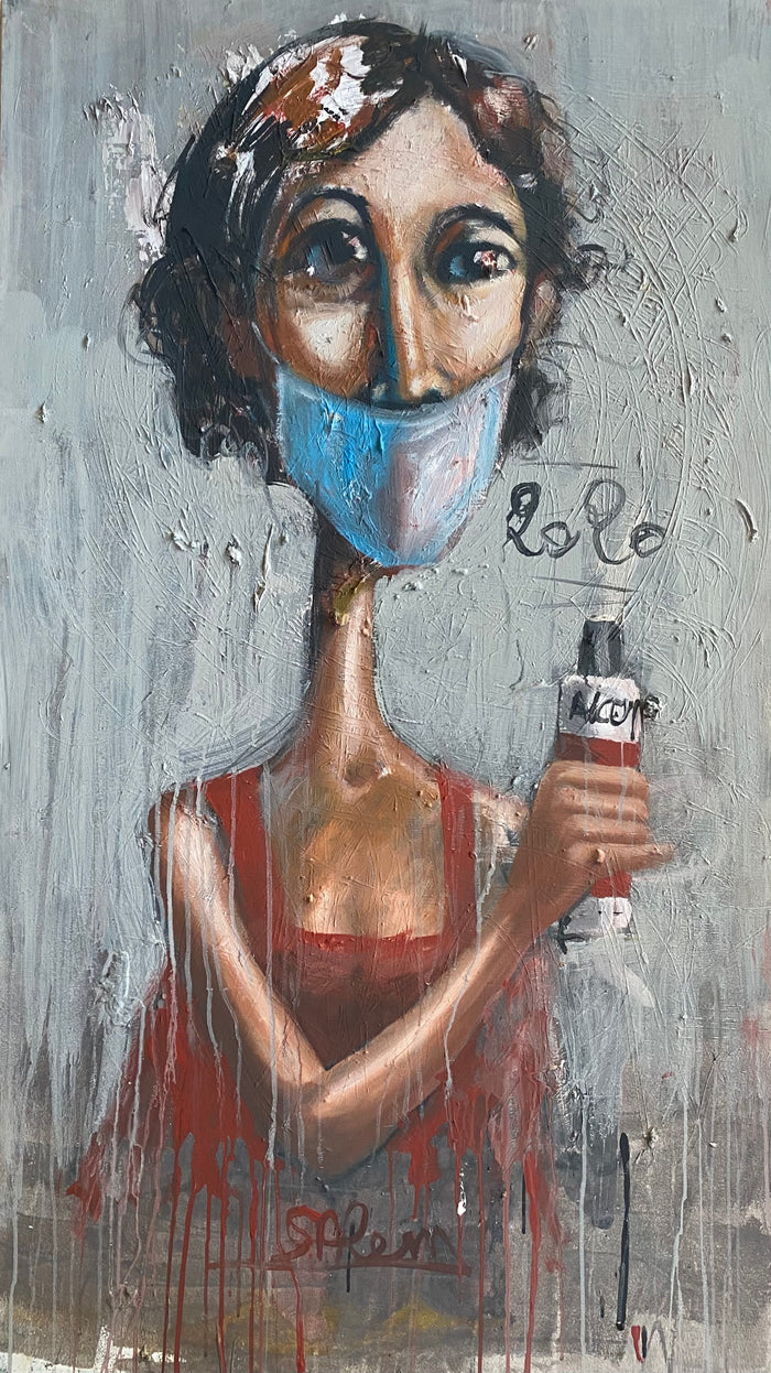 Salem Chouata — Grand tableau abstrait marocain