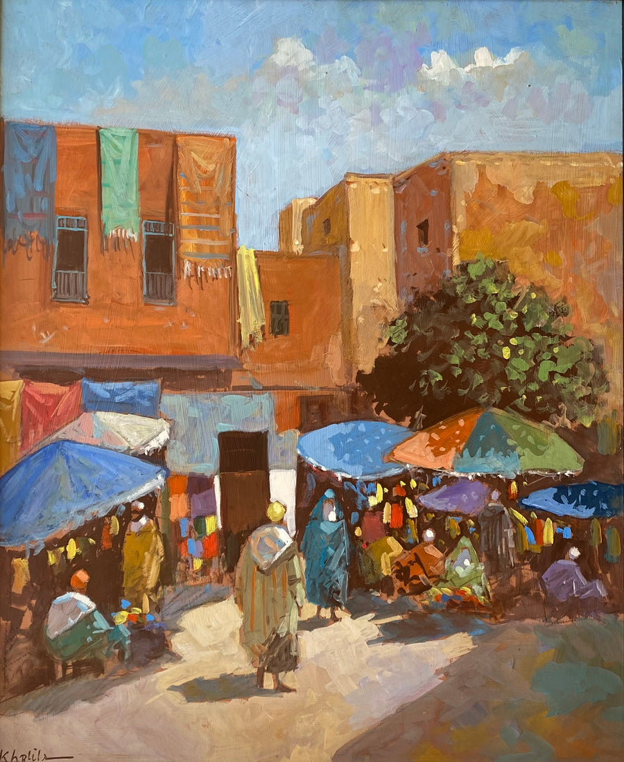 Mohamed Khalil — Œuvre en technique mixte — tableau marocain