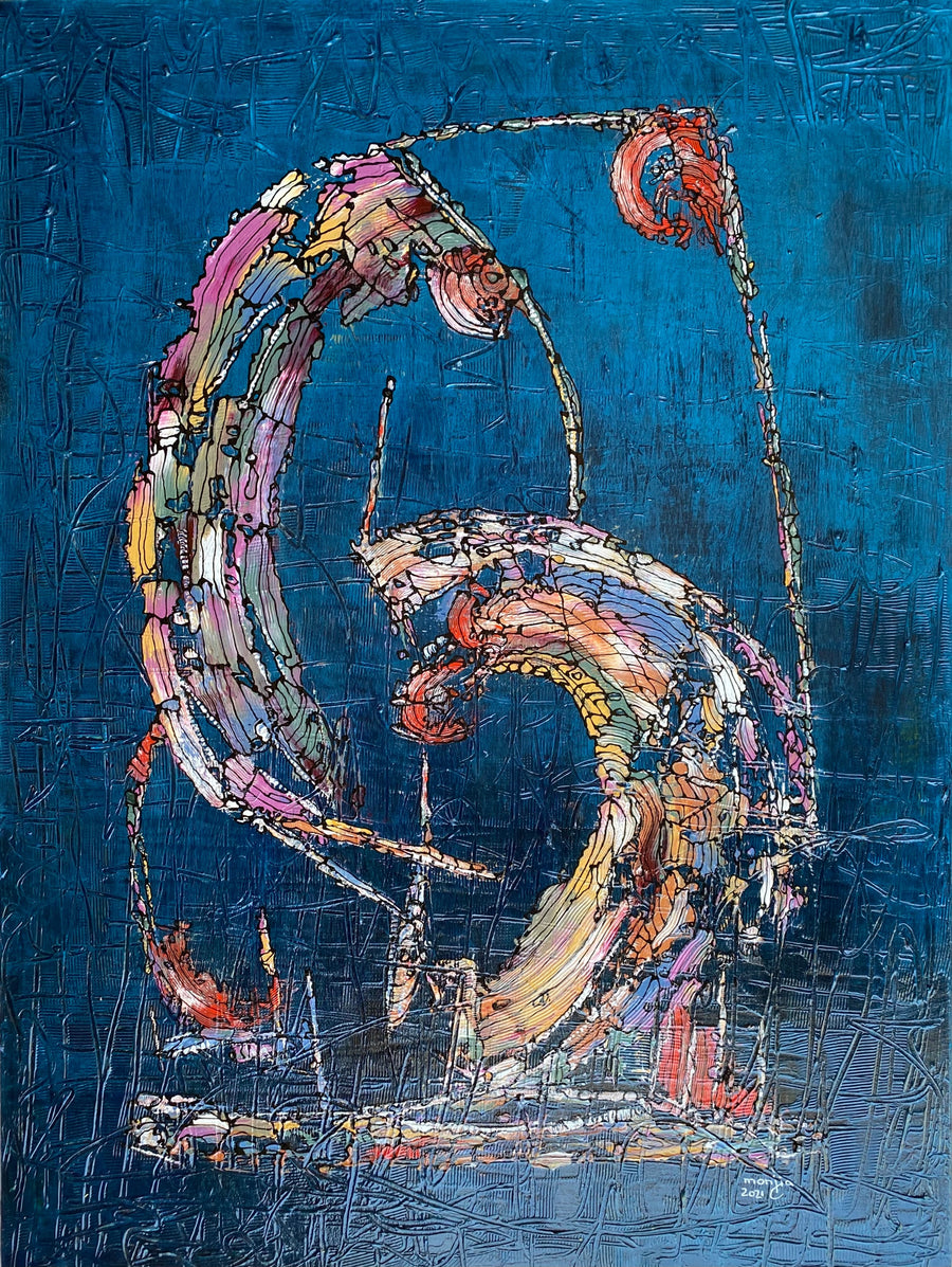 Monjia Chakroun — Grand tableau acrylique
