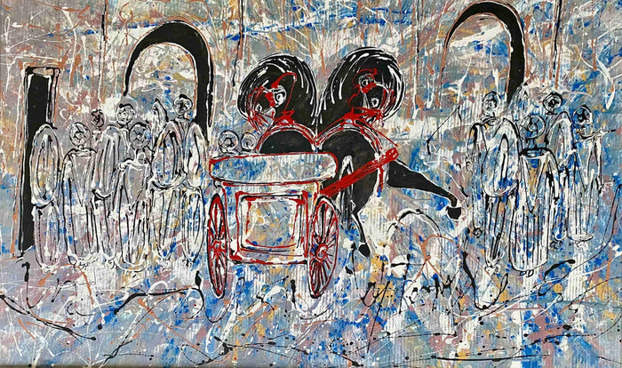 Mohamed Toumi — Grand tableau contemporain marocain