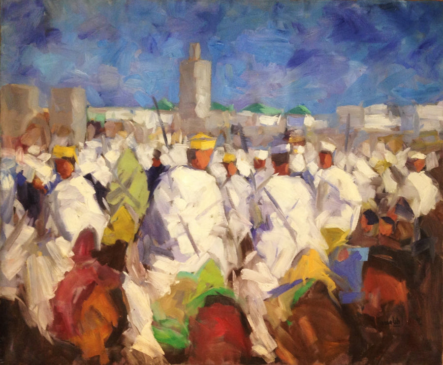 El Mustapha Belyasmine — Grand tableau à l’huile
