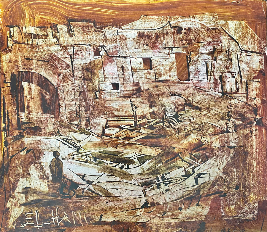 Mohamed El Hani — Petite œuvre en technique mixte