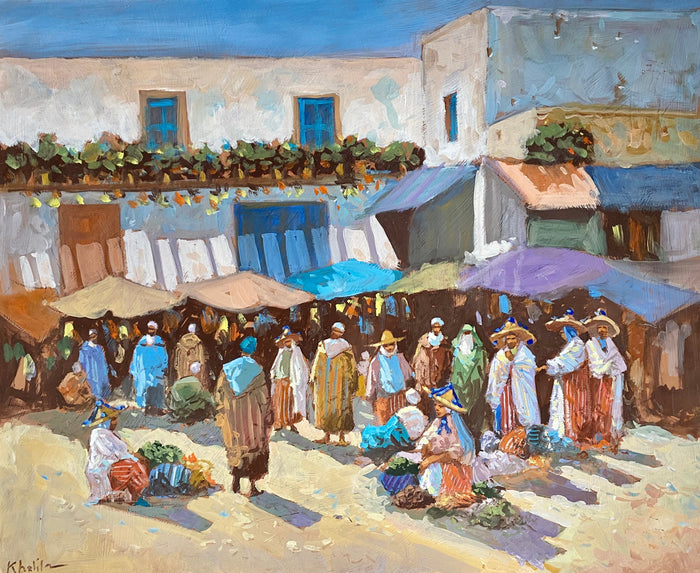 Mohamed Khalil — Œuvre en technique mixte — tableau marocain