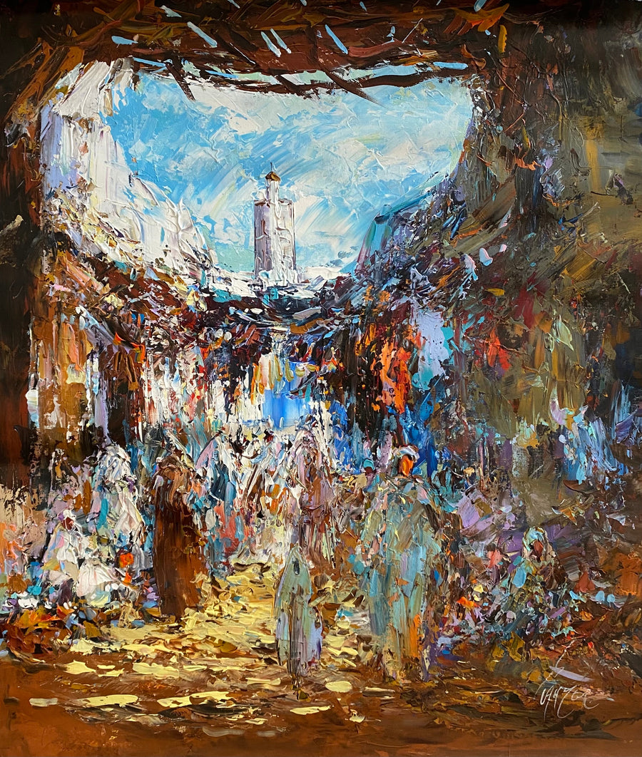 Ahmed Lahmer — Tableau acrylique, acrylique sur toile — tableau marocain