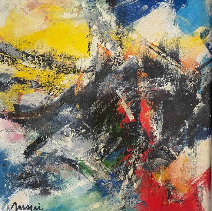 Mezri — Petit tableau abstrait marocain