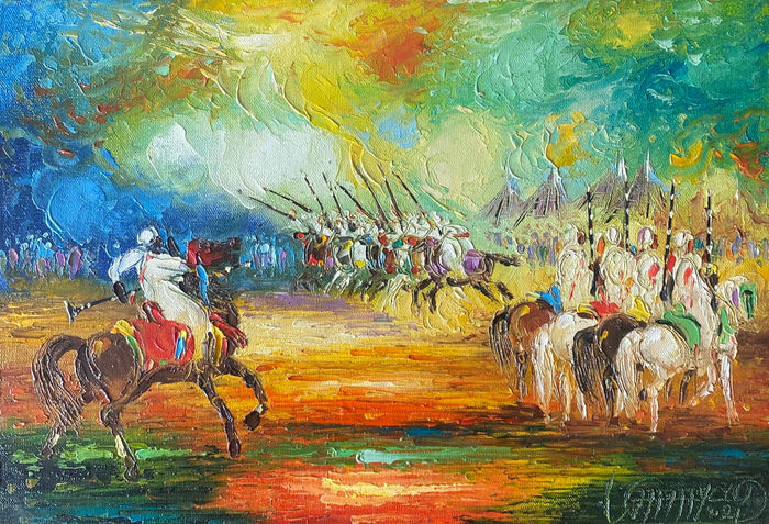 Abdelali Amayoud — Petit tableau figuratif marocain