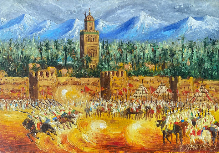 Abdelali Amayoud — Petit tableau figuratif marocain