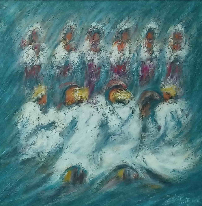 Abdelaziz Koutbane — Grande œuvre en technique mixte