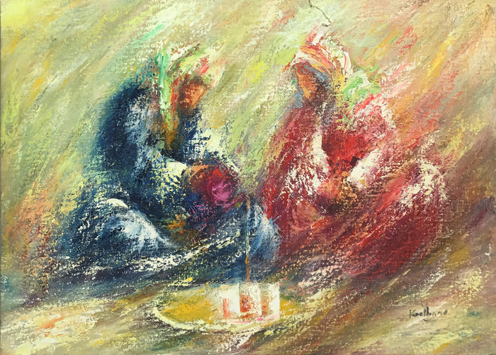 Abdelaziz Koutbane — Œuvre en technique mixte