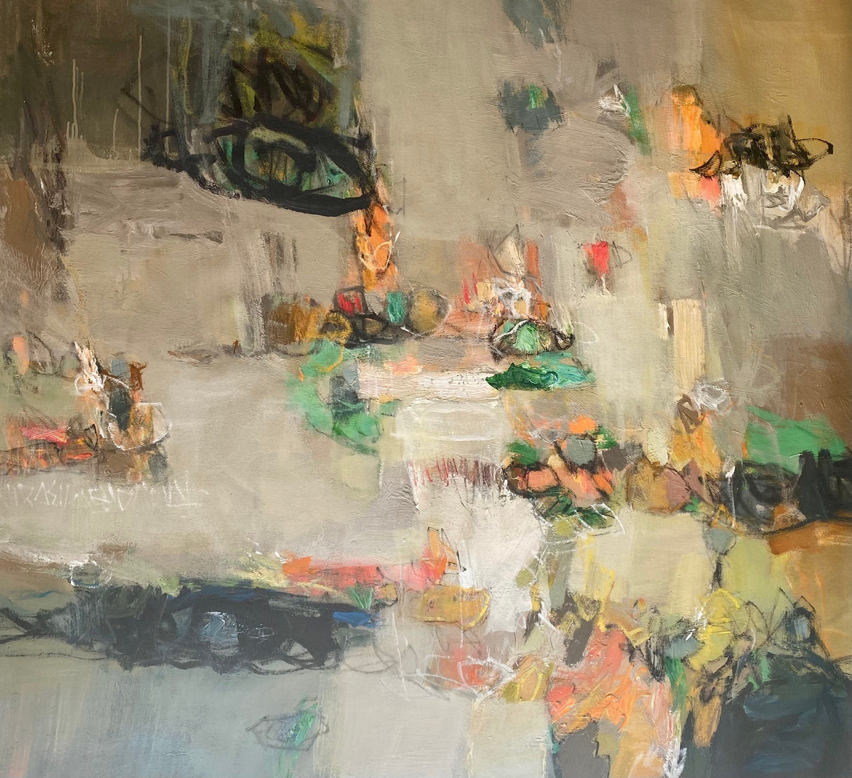 Large Moroccan Abstract Painting I — Rachid Taleb