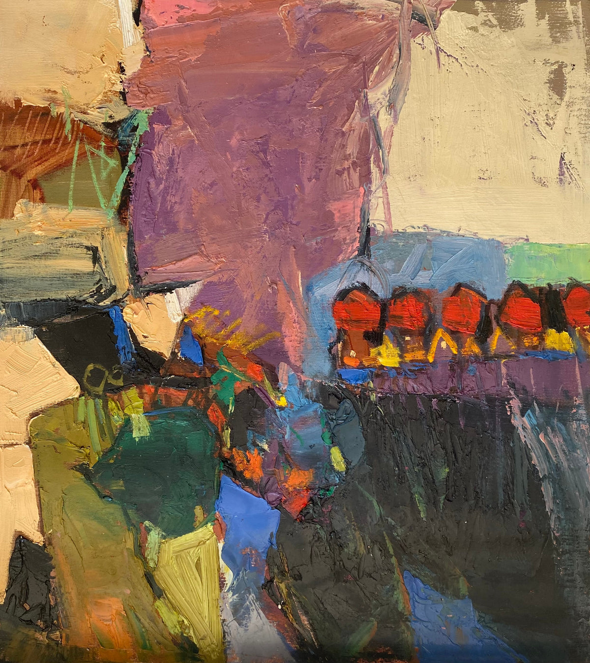 Tableau à l'huile — Rachid Taleb, 51 × 46 cm