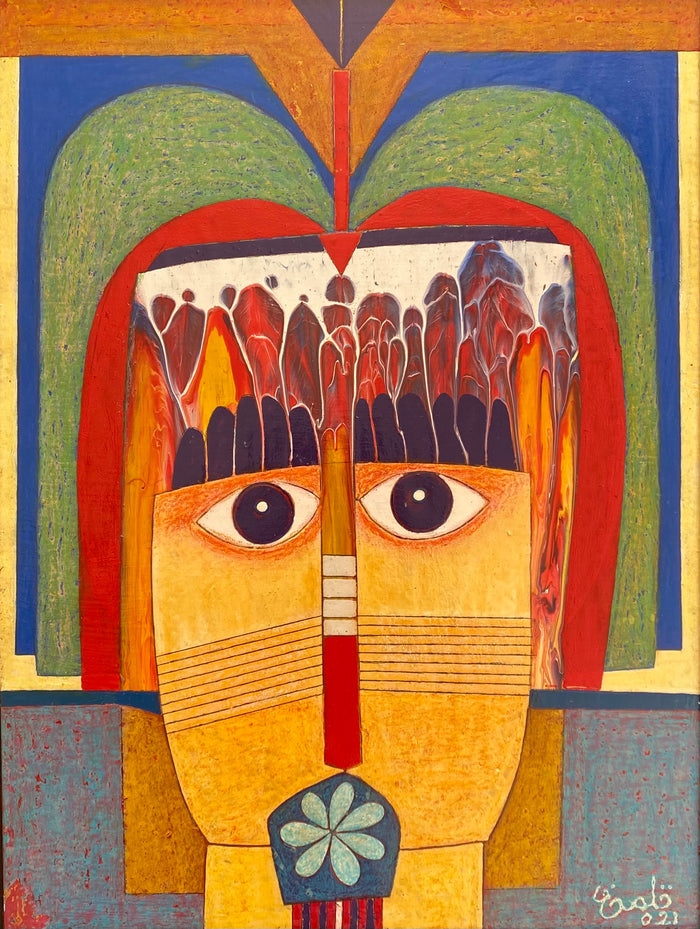 Abdelhamid Kalmoun — Œuvre en technique mixte — tableau marocain