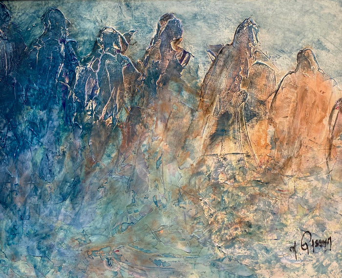 Abderrahim Qassym — Petite œuvre en technique mixte — tableau marocain