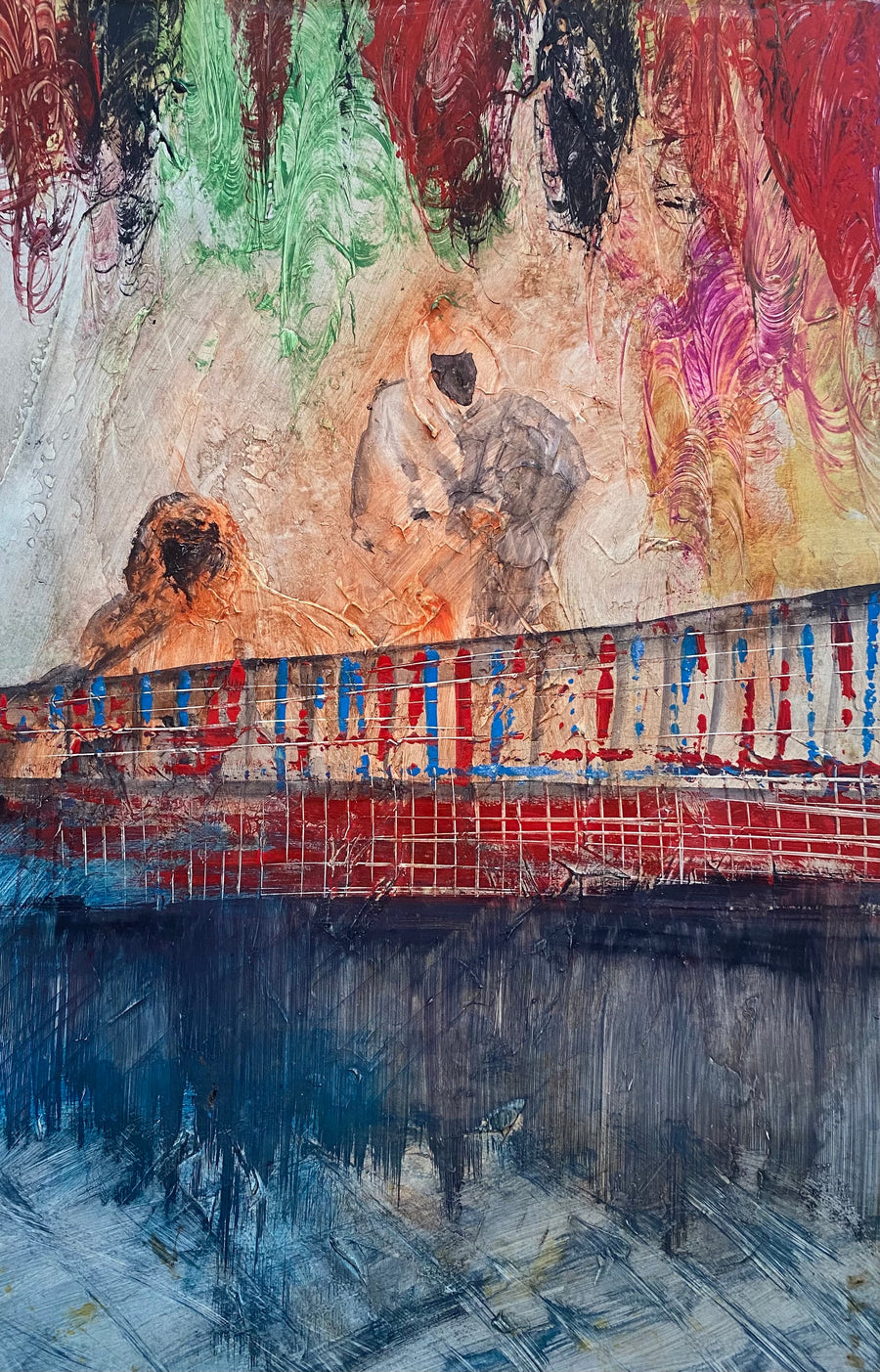 Abderrahim Qassym — Petite œuvre en technique mixte — tableau marocain