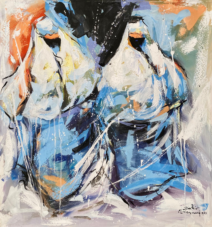 Bachir El Mesnani — Grand tableau acrylique