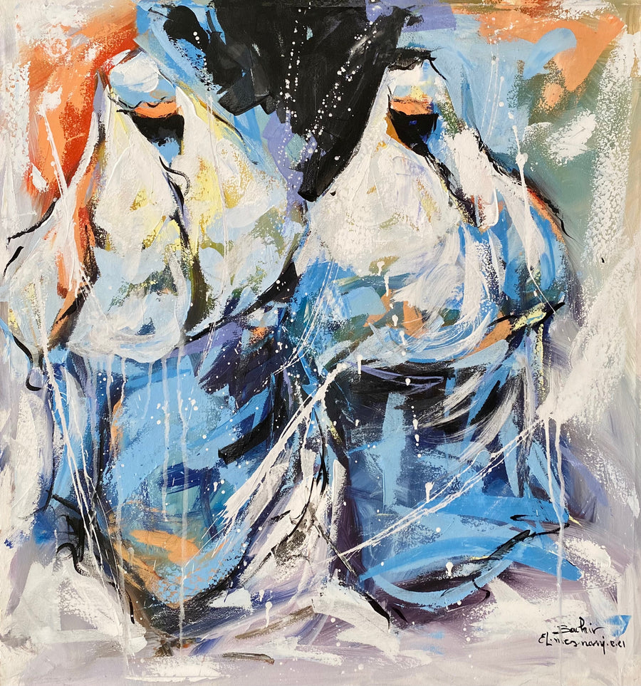 Bachir El Mesnani — Grand tableau acrylique