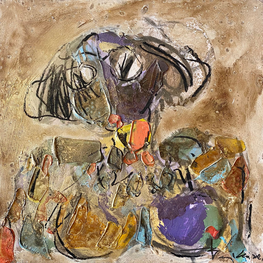 Salah Benjkan — Petite œuvre en technique mixte