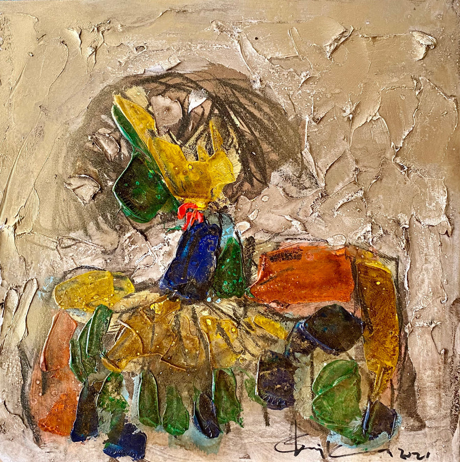 Salah Benjkan — Petite œuvre en technique mixte