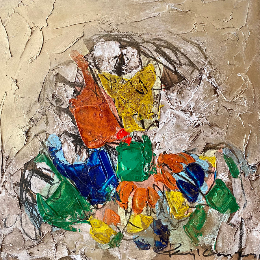 Salah Benjkan — Petite œuvre en technique mixte