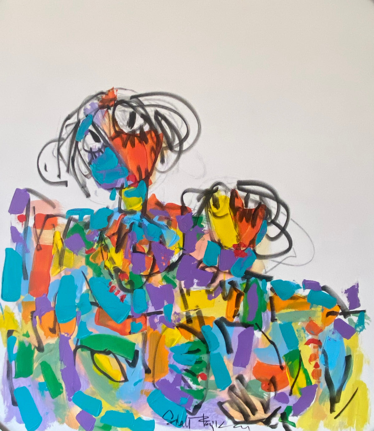Large Mixed-Media Artwork — Salah Benjkan
