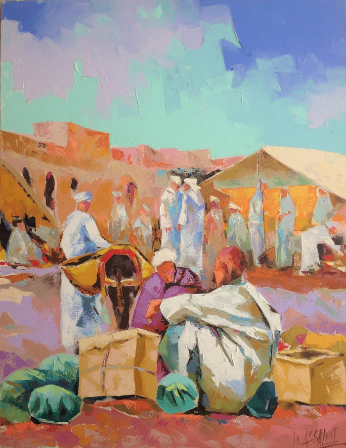 Mohamed Assalmi — Grand tableau à l’huile