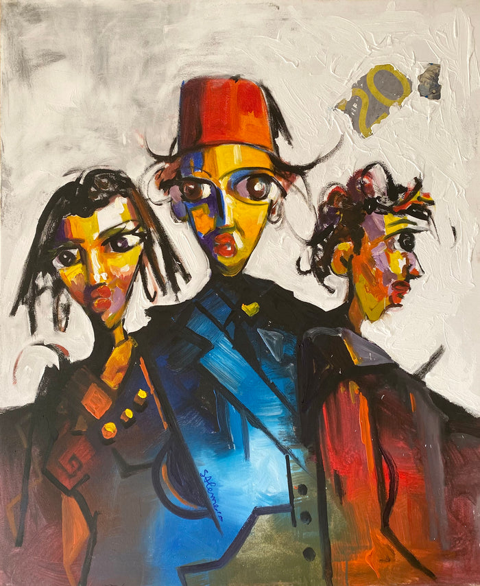 Salem Chouata — Grande œuvre en technique mixte