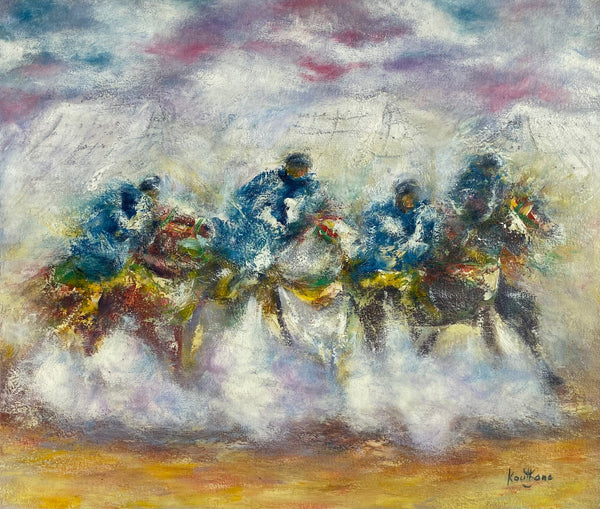 Abdelaziz Koutbane — mixed-media artwork, Moroccan art