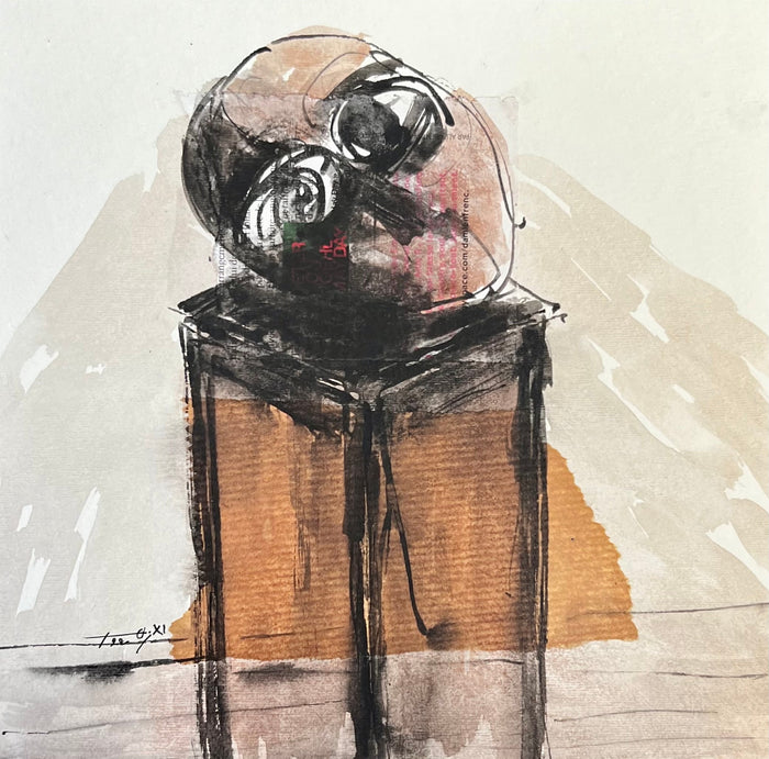 Abdelkarim El Azhar — Petite œuvre en technique mixte
