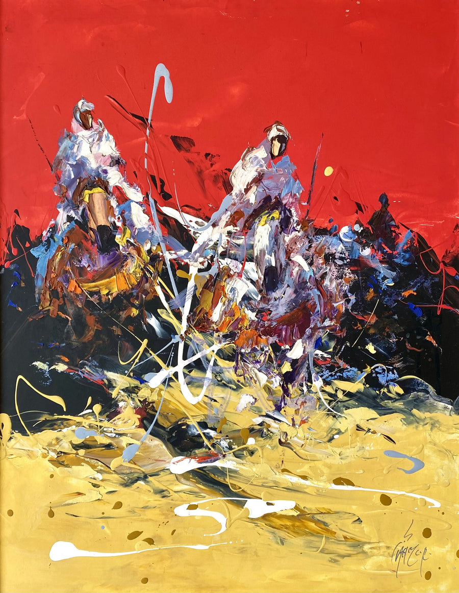 Ahmed Lahmer — Tableau acrylique, acrylique sur toile — tableau marocain