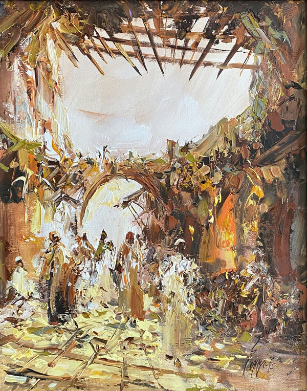 Passage couvert et personnages — Ahmed Lahmer